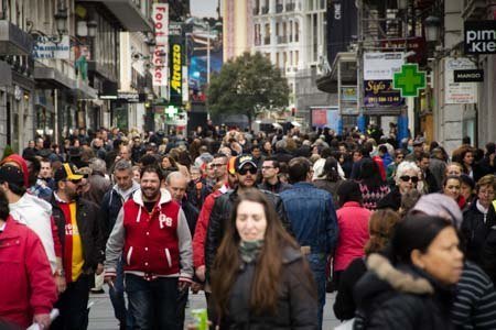 busy city street