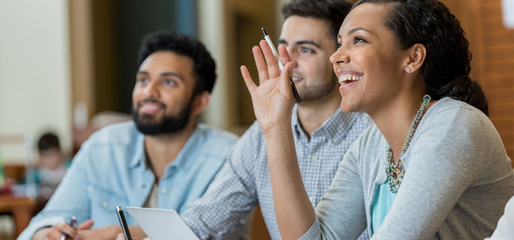 students in class on social work