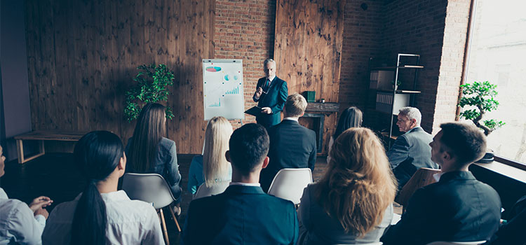 man conducting advanced psychology course